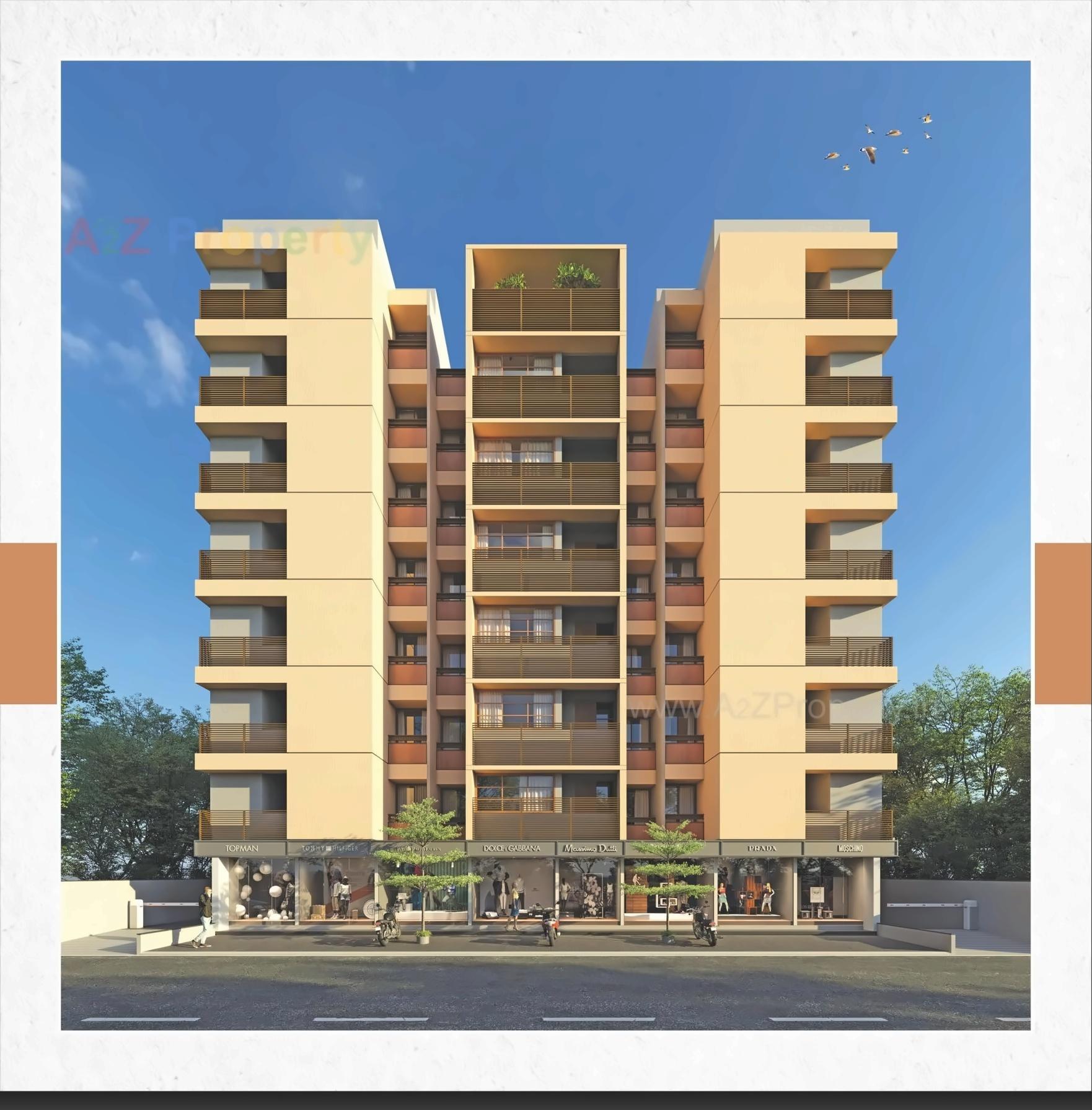 3D Elevation of real estate project Sthapana Parisar located at Chandlodia, Ahmedabad, Gujarat