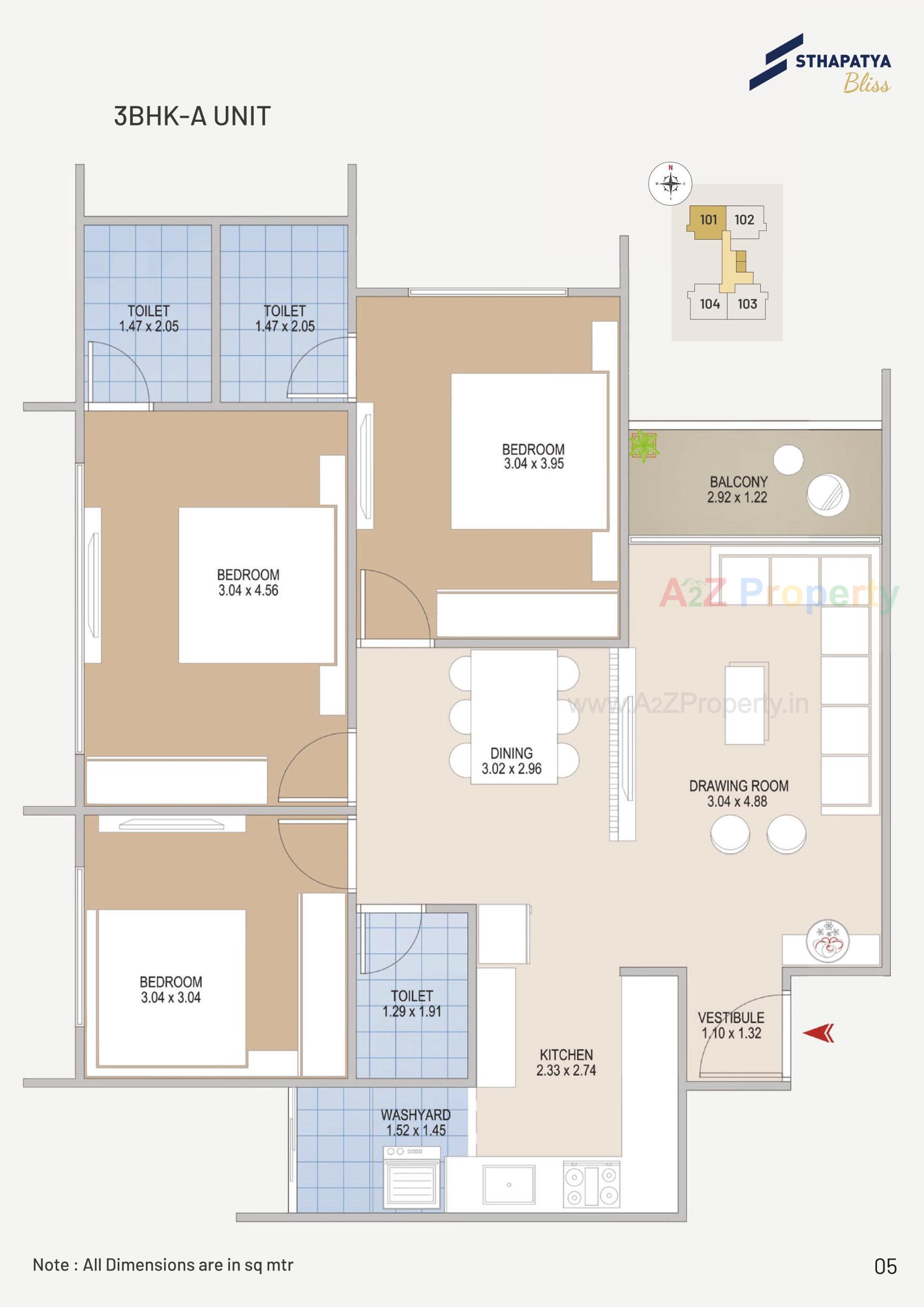 Layout of real estate project Sthapatya Bliss located at Shilaj, Ahmedabad, Gujarat