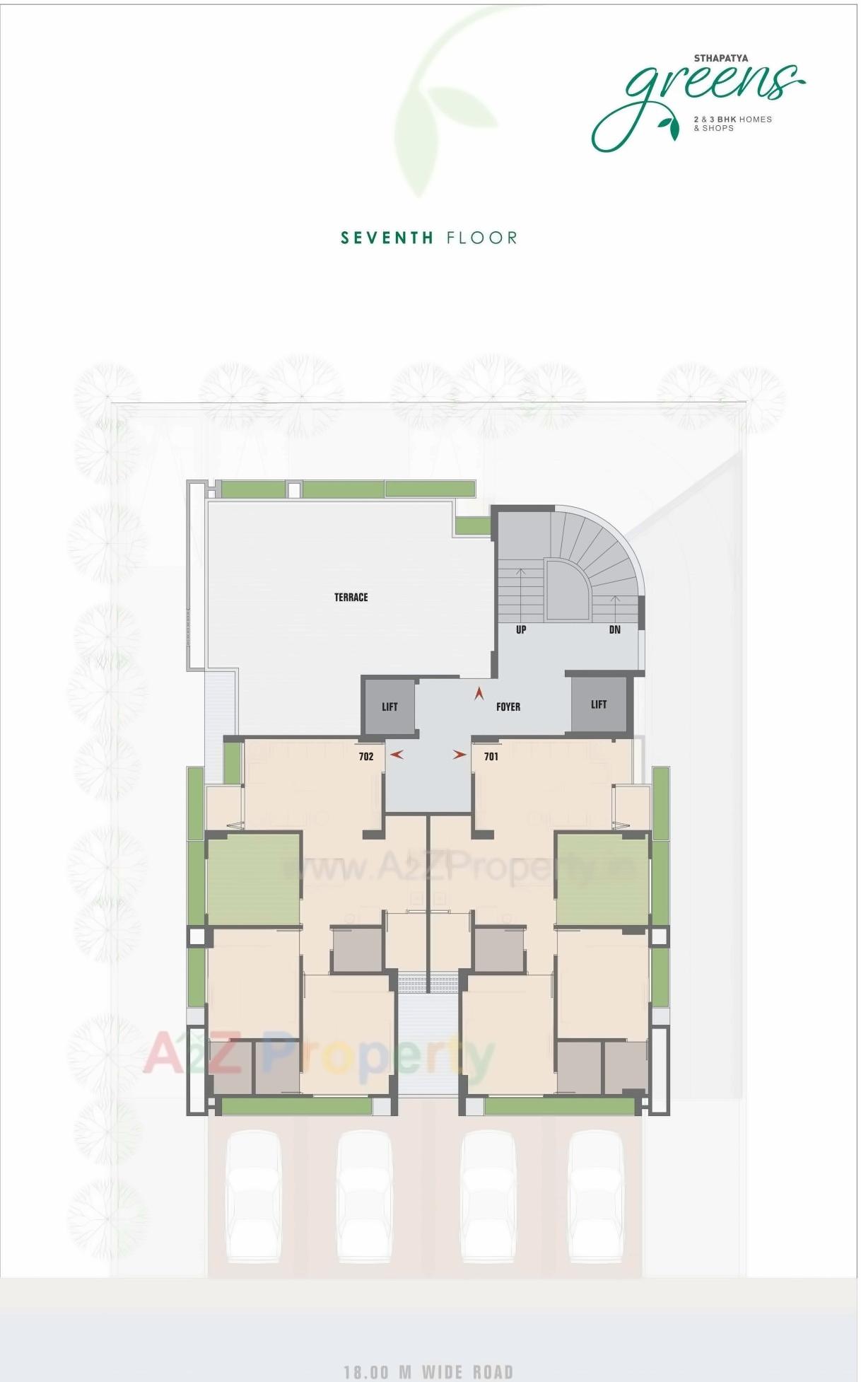 Layout of real estate project Sthapatya Greens located at Bhadaj, Ahmedabad, Gujarat