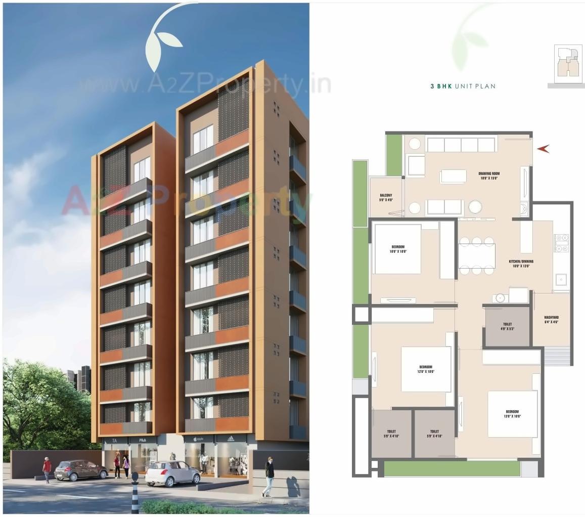 Layout of real estate project Sthapatya Greens located at Bhadaj, Ahmedabad, Gujarat