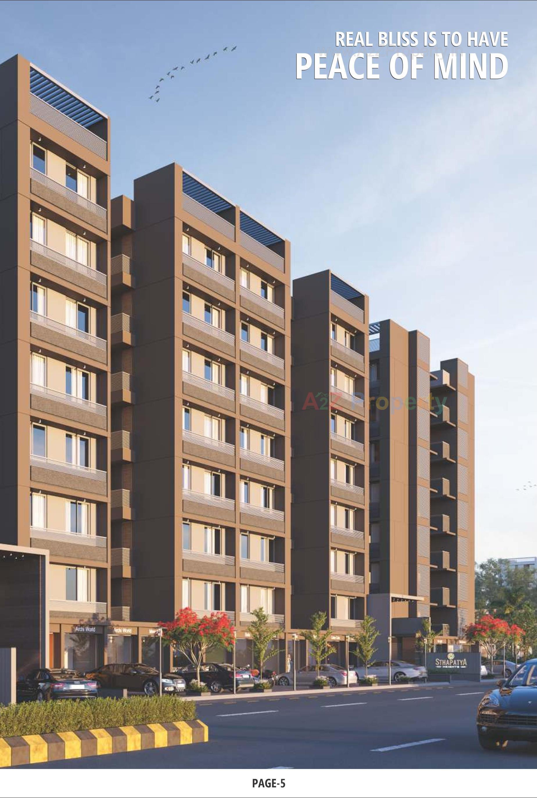 3D Elevation of real estate project Sthapatya Heights located at Ahmedabad, Ahmedabad, Gujarat