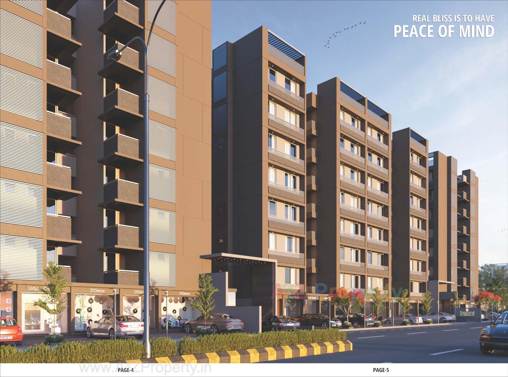 3D Elevation of real estate project Sthapatya Heights located at Ahmedabad, Ahmedabad, Gujarat