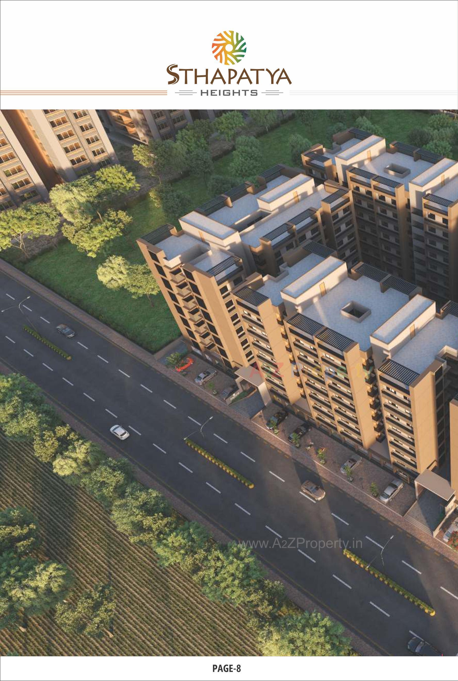3D Elevation of real estate project Sthapatya Heights located at Ahmedabad, Ahmedabad, Gujarat