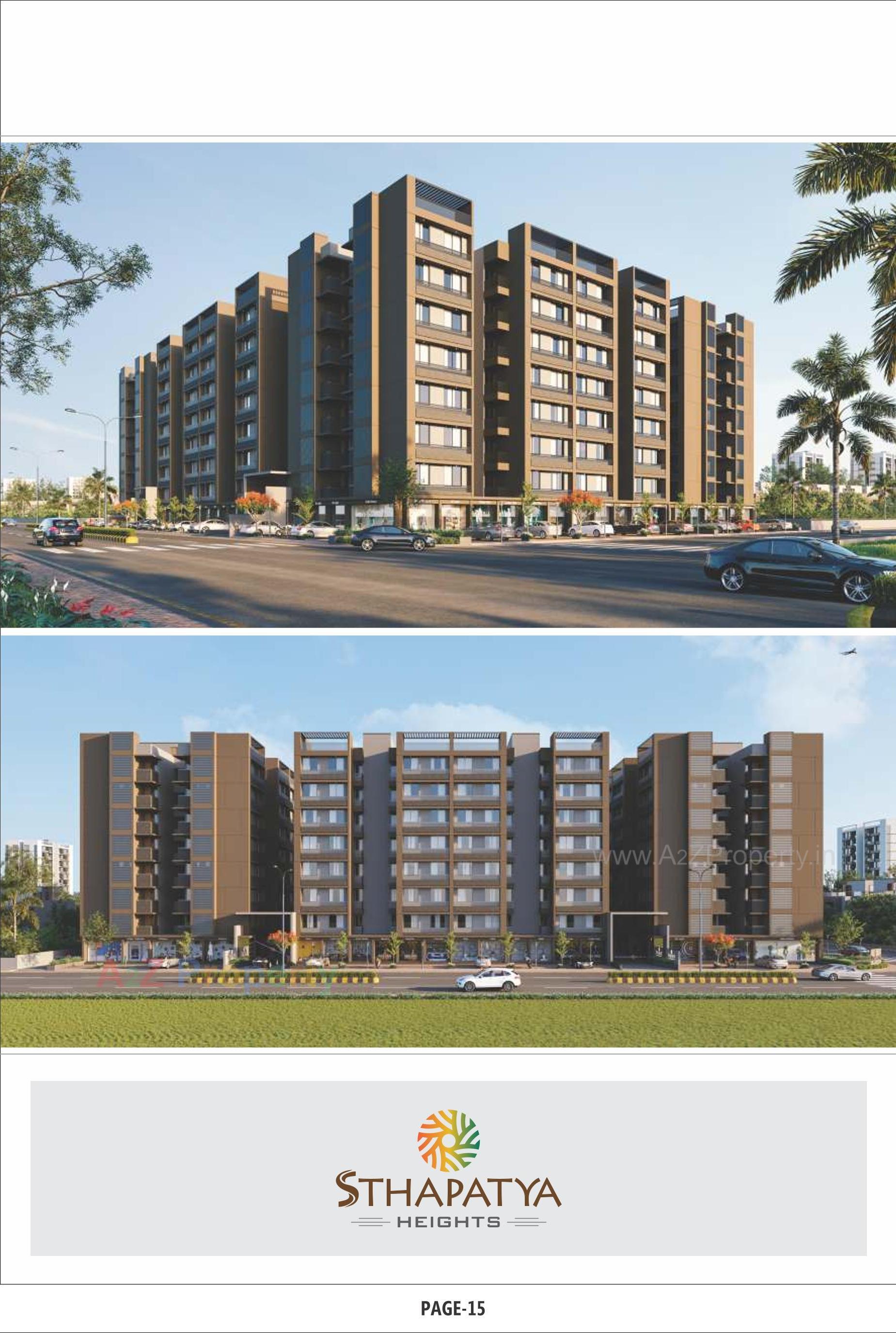 3D Elevation of real estate project Sthapatya Heights located at Ahmedabad, Ahmedabad, Gujarat