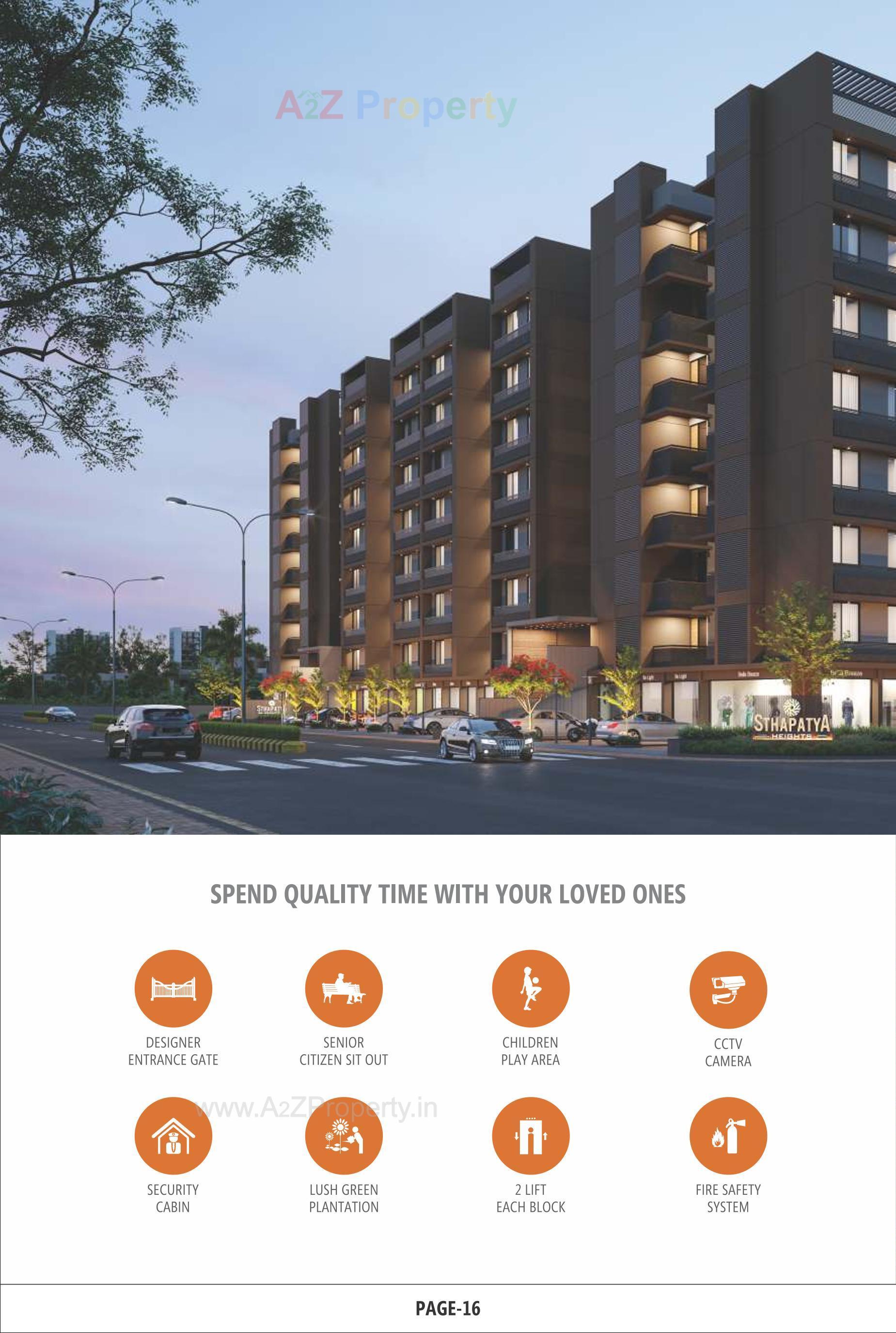 3D Elevation of real estate project Sthapatya Heights located at Ahmedabad, Ahmedabad, Gujarat