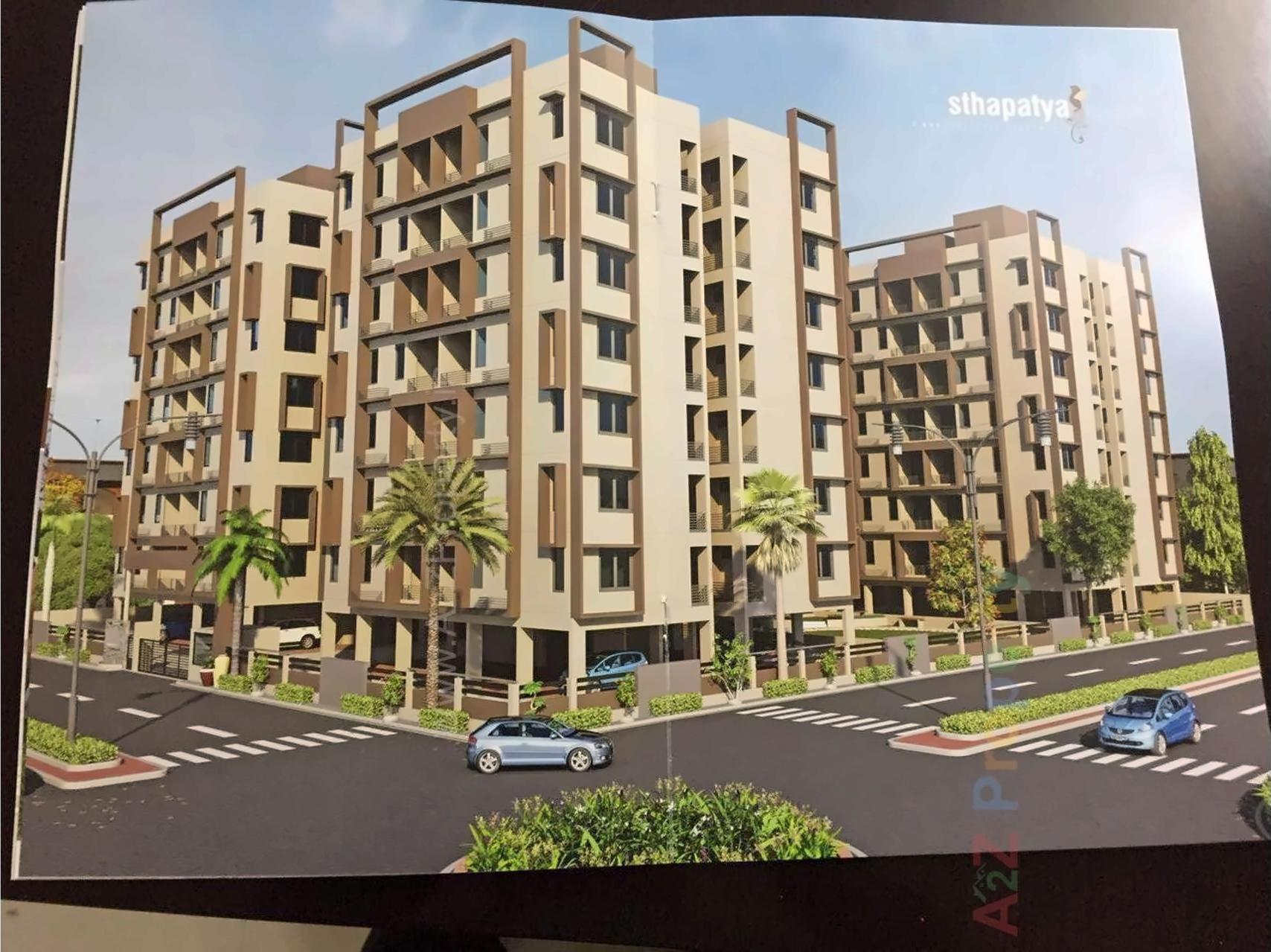 3D Elevation of real estate project Sthapatya Hights located at Ognaj, Ahmedabad, Gujarat