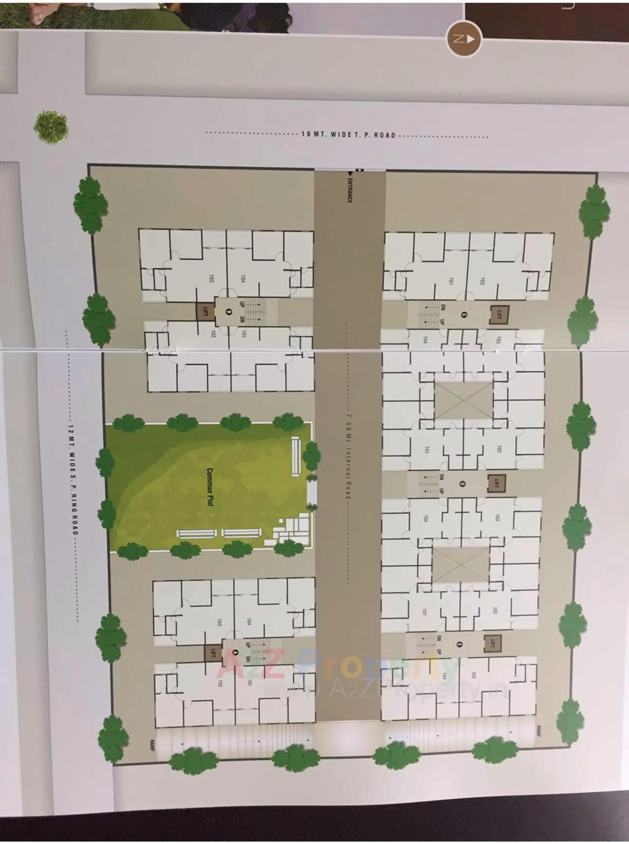 Layout of real estate project Sthapatya Hights located at Ognaj, Ahmedabad, Gujarat