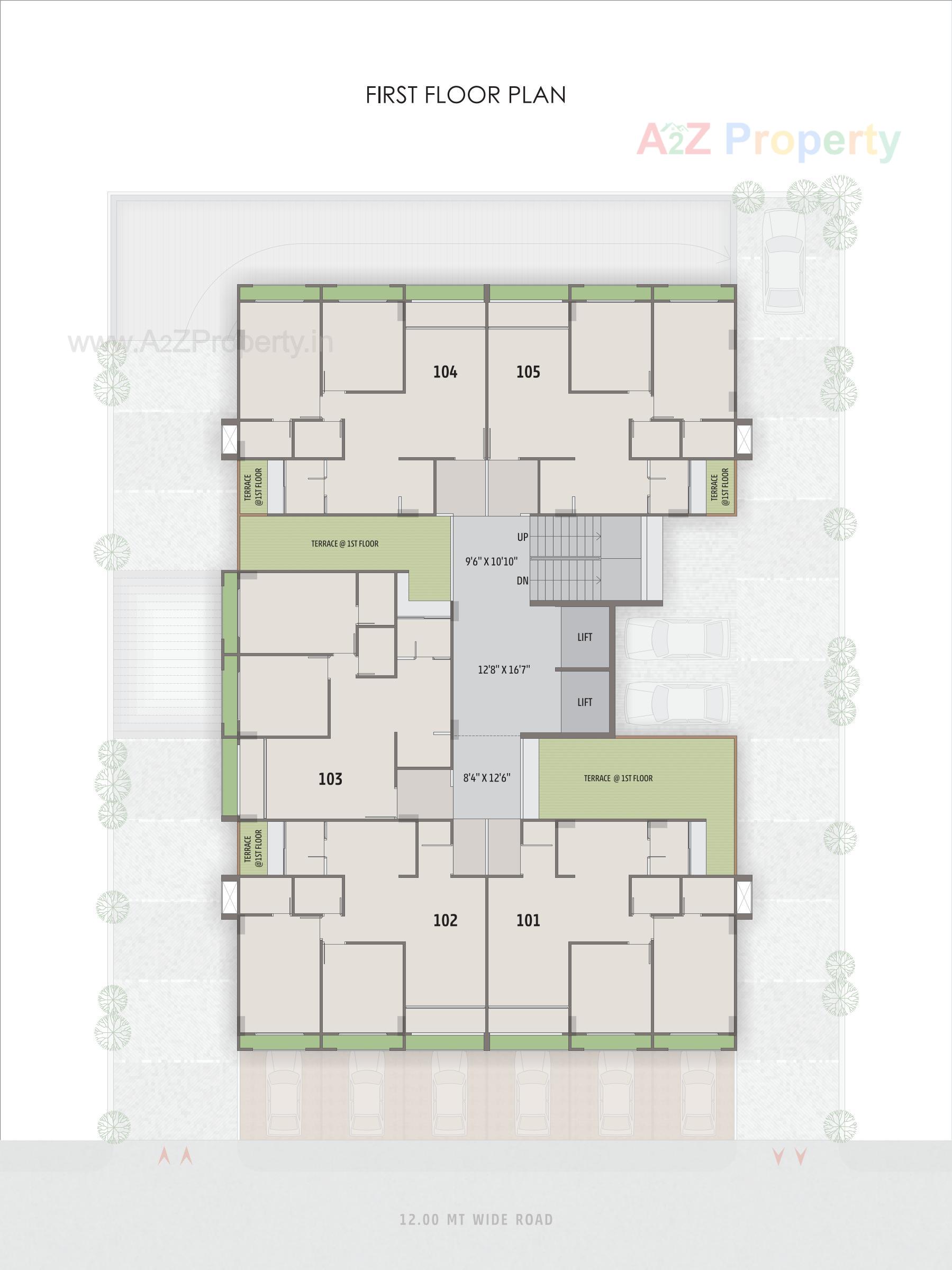 Layout of real estate project Sthapatya Residency located at Ognaj, Ahmedabad, Gujarat