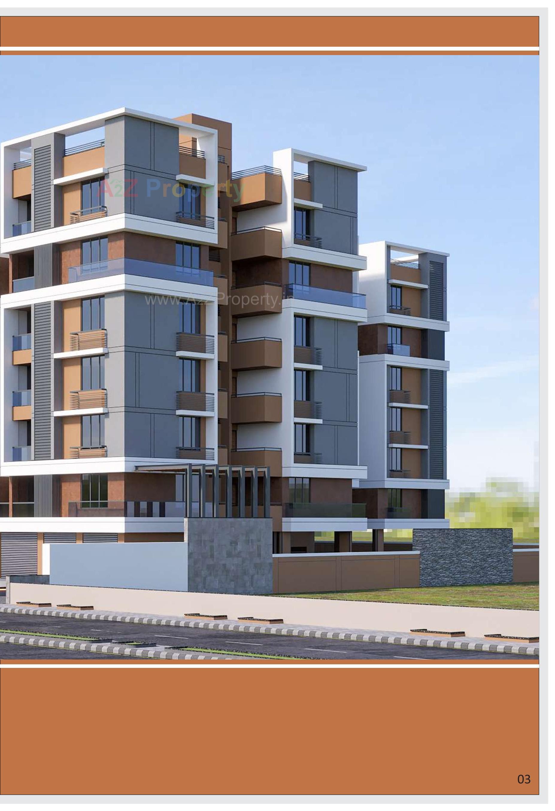 3D Elevation of real estate project Sudama Avenue located at Chiloda, Ahmedabad, Gujarat