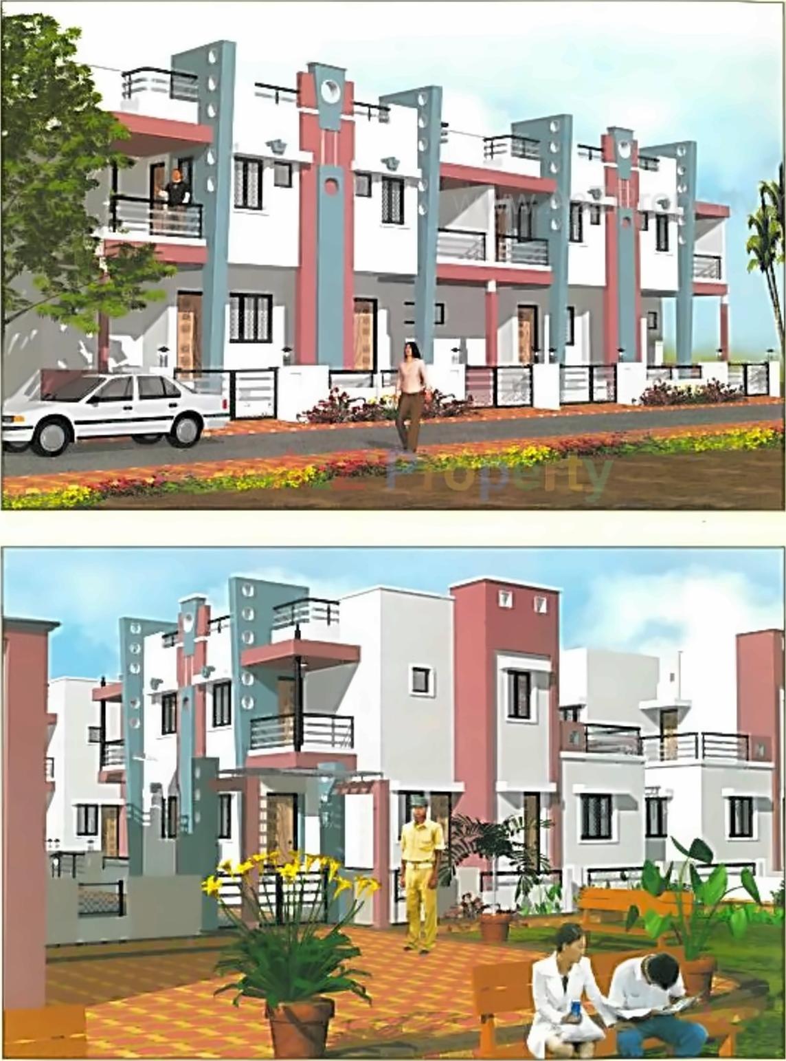 3D Elevation of real estate project Sudama Homes located at Nana-chiloda, Ahmedabad, Gujarat