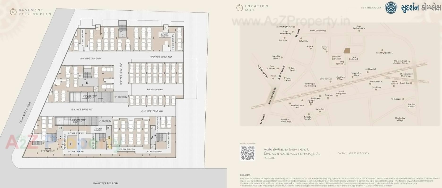 Layout of real estate project Sudarshan Complex located at Ghtlodiya, Ahmedabad, Gujarat