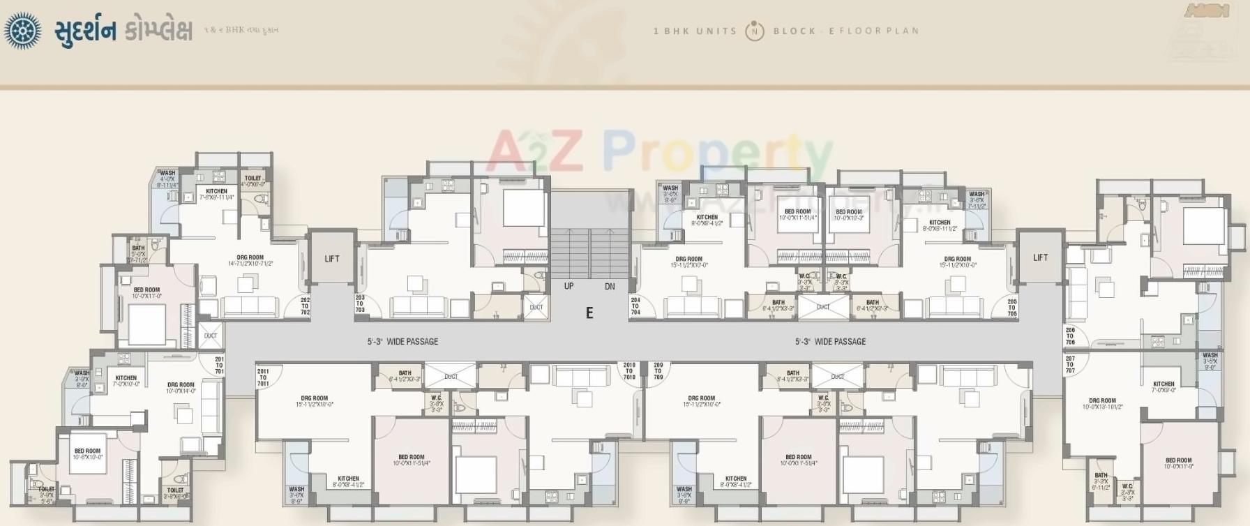 Layout of real estate project Sudarshan Complex located at Ghtlodiya, Ahmedabad, Gujarat