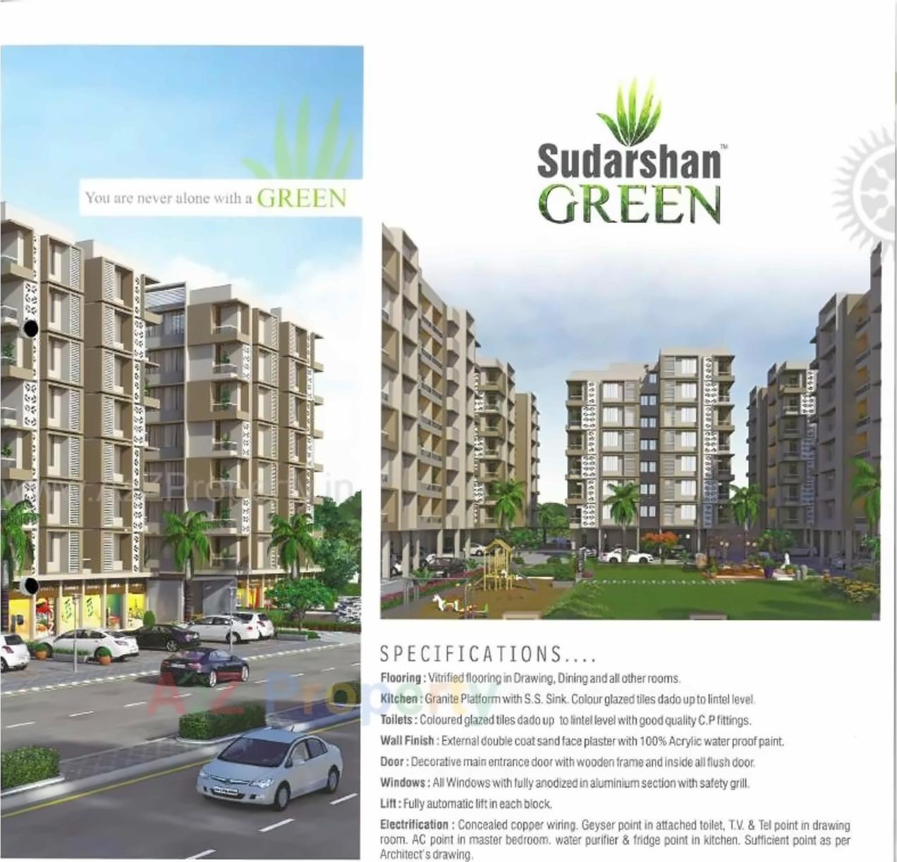 3D Elevation of real estate project Sudarshan Green located at Sola, Ahmedabad, Gujarat