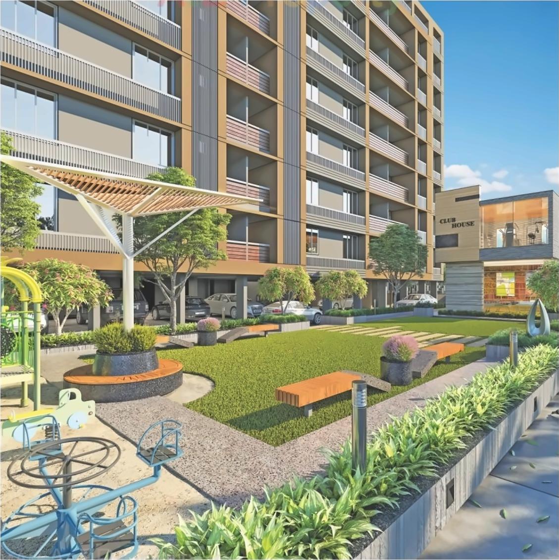 3D Elevation of real estate project Sudarshan Pride located at Sola, Ahmedabad, Gujarat