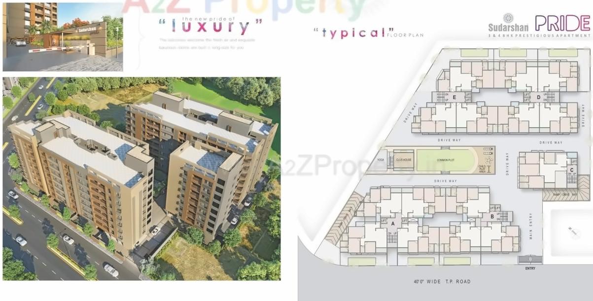 Layout of real estate project Sudarshan Pride located at Sola, Ahmedabad, Gujarat