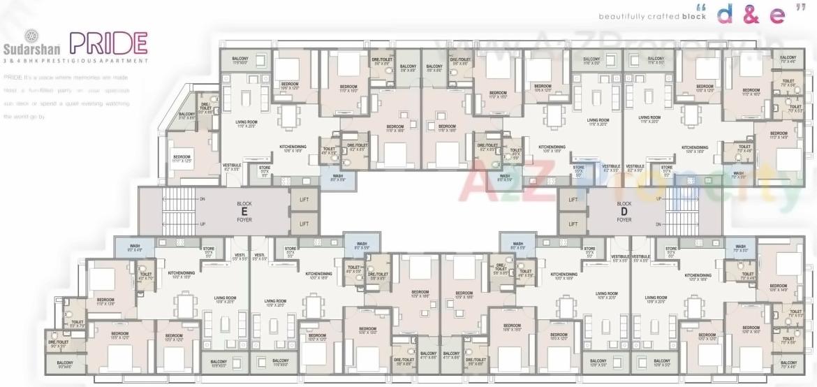 Layout of real estate project Sudarshan Pride located at Sola, Ahmedabad, Gujarat