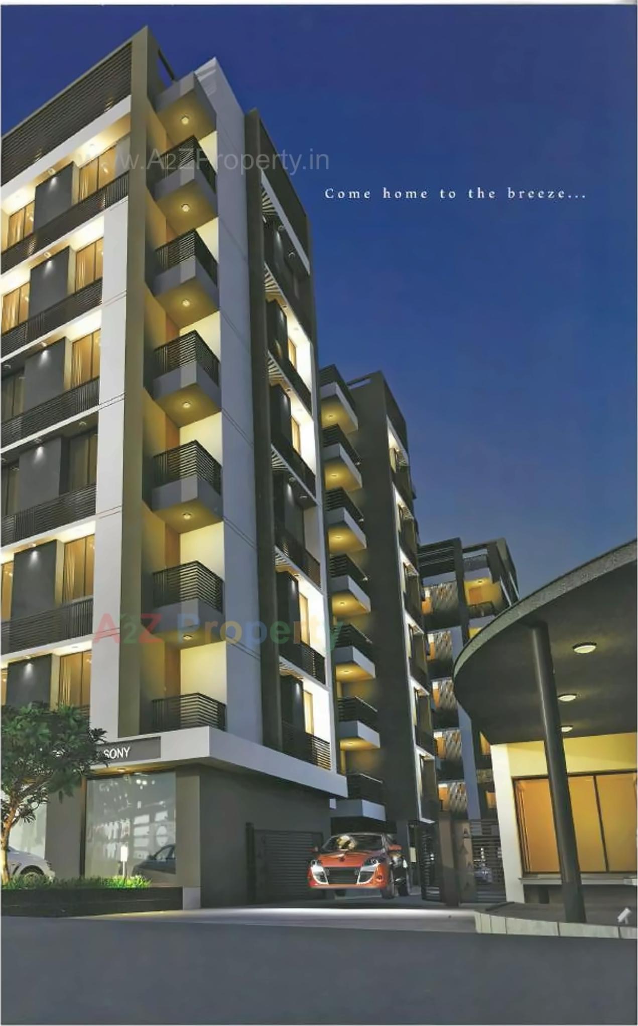 3D Elevation of real estate project Sudarshan Prime located at Sola, Ahmedabad, Gujarat
