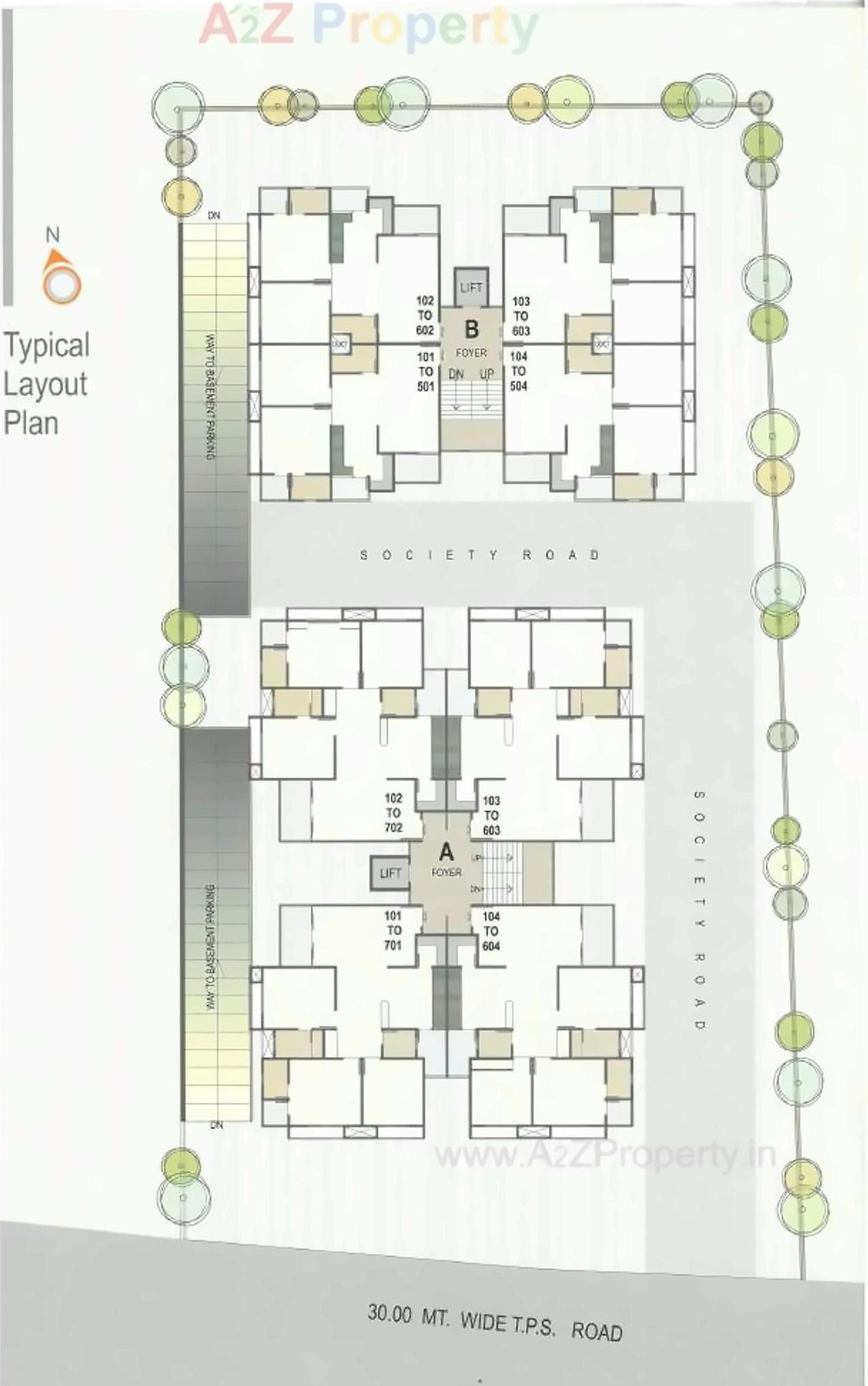 Layout of real estate project Sudarshan Prime located at Sola, Ahmedabad, Gujarat