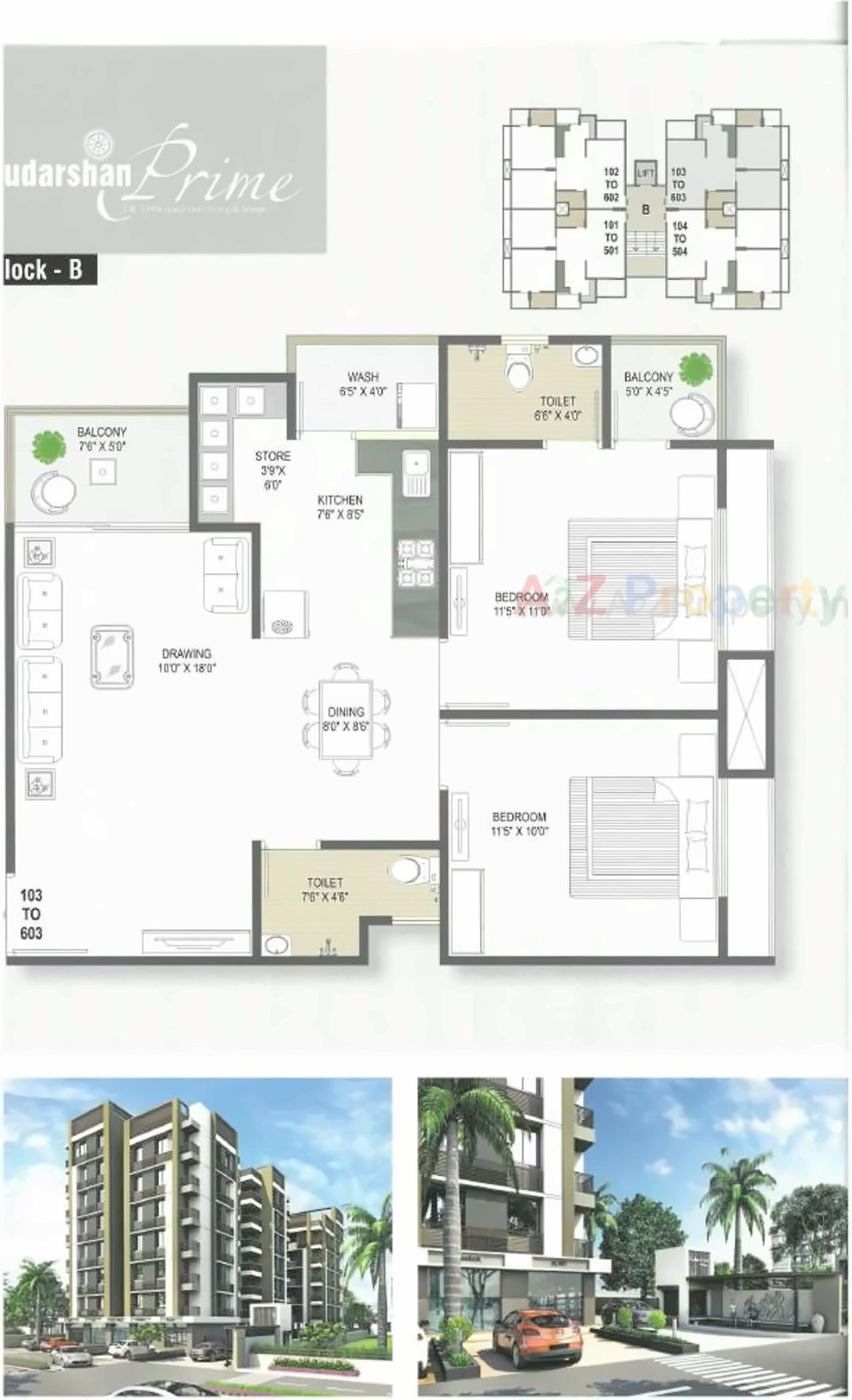 Layout of real estate project Sudarshan Prime located at Sola, Ahmedabad, Gujarat