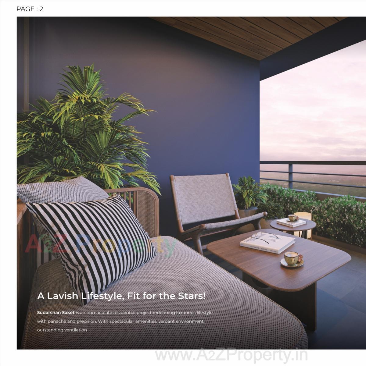 3D Elevation of real estate project Sudarshan Saket located at Chenpur, Ahmedabad, Gujarat