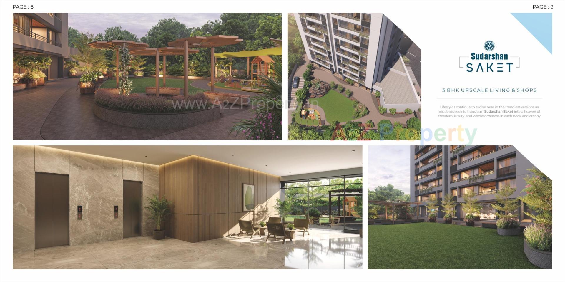 3D Elevation of real estate project Sudarshan Saket located at Chenpur, Ahmedabad, Gujarat