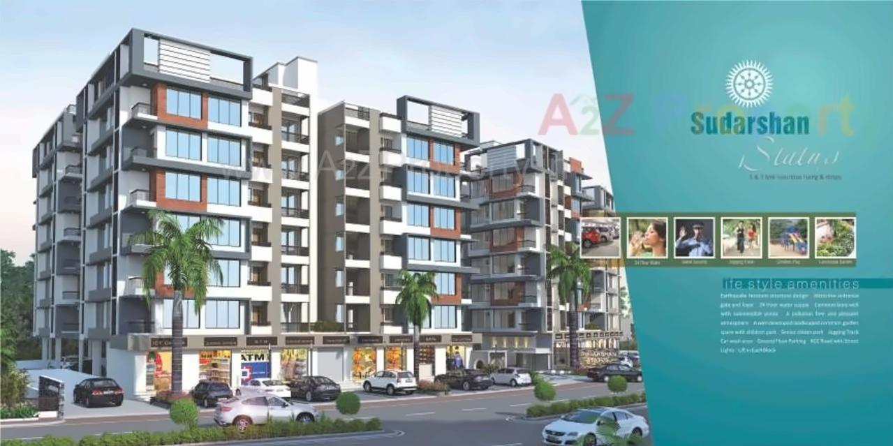 3D Elevation of real estate project Sudarshan Status located at Sola, Ahmedabad, Gujarat