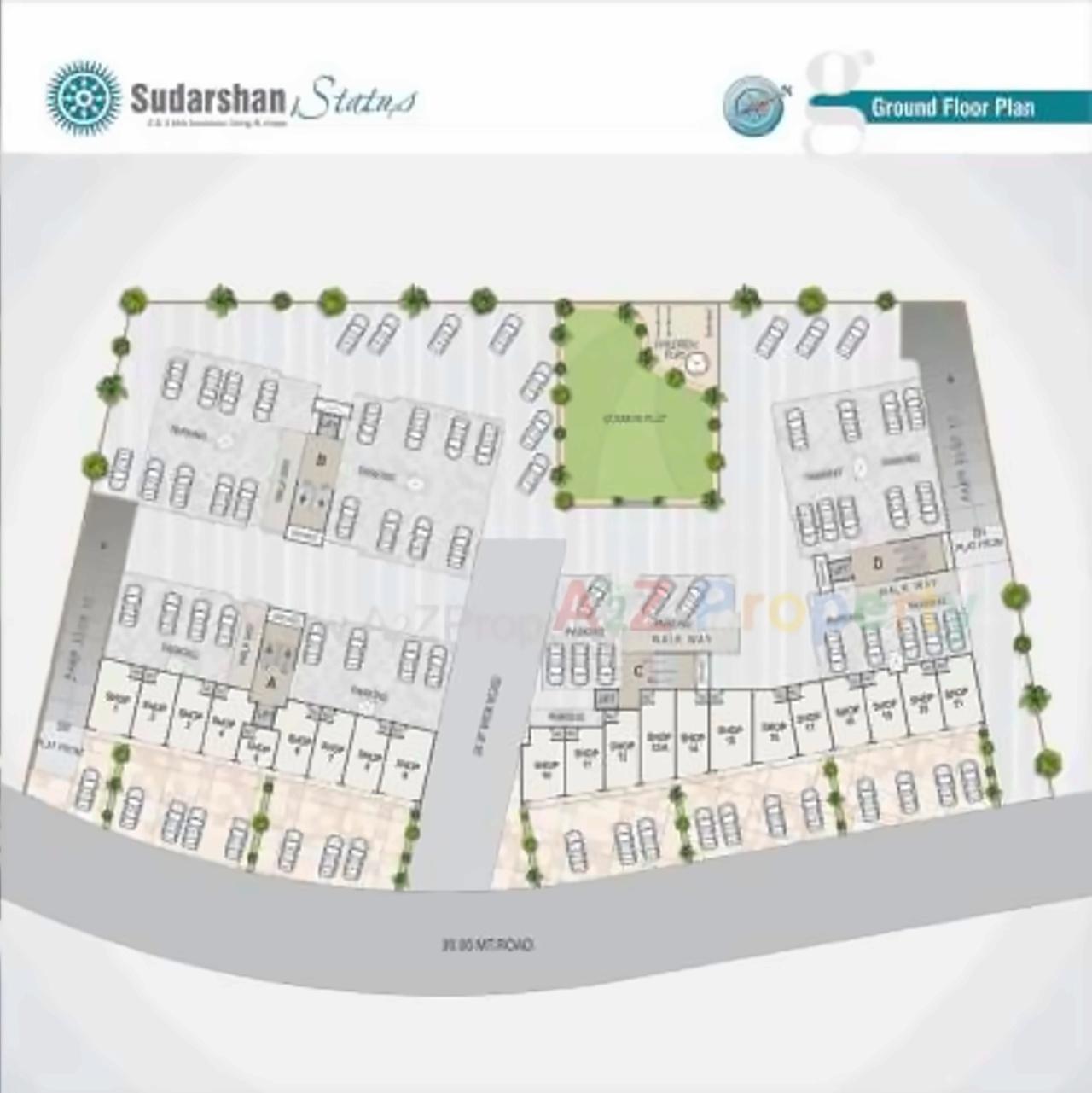 Layout of real estate project Sudarshan Status located at Sola, Ahmedabad, Gujarat