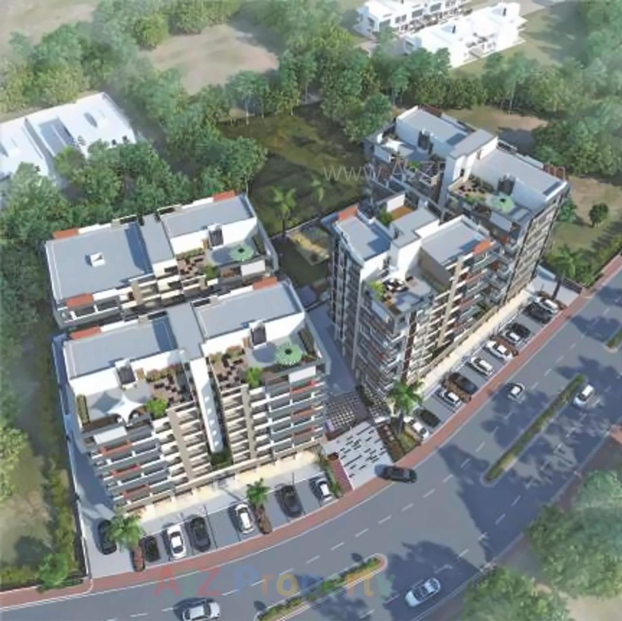 3D Elevation of real estate project Sudarshan Status located at Sola, Ahmedabad, Gujarat