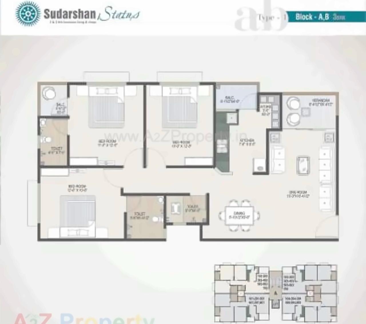 Layout of real estate project Sudarshan Status located at Sola, Ahmedabad, Gujarat