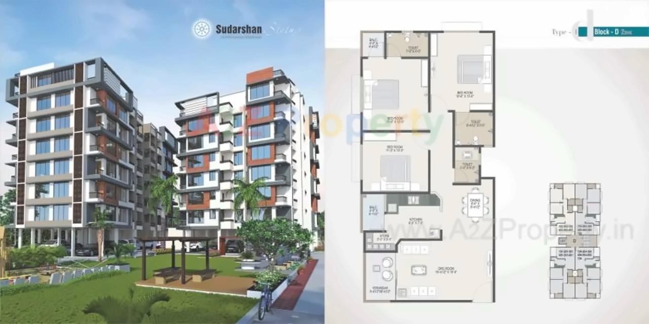 Layout of real estate project Sudarshan Status located at Sola, Ahmedabad, Gujarat