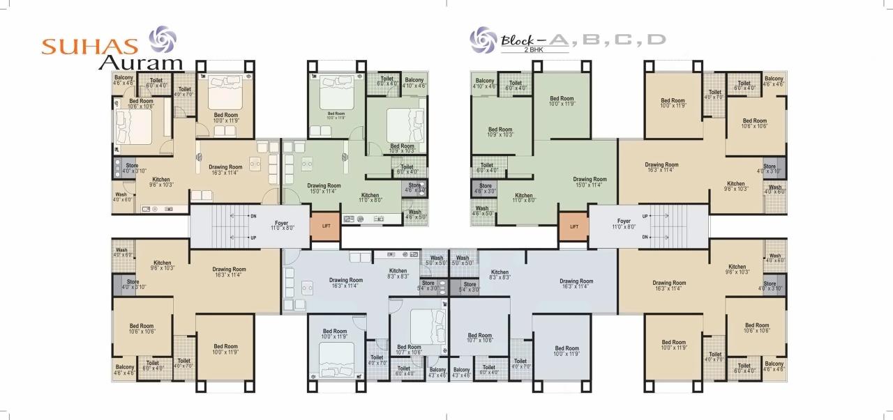 Layout of real estate project Suhas Auram located at Nikol, Ahmedabad, Gujarat