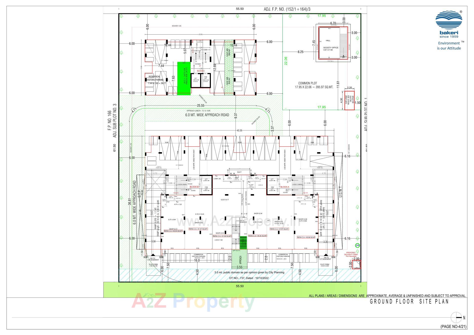 Layout of real estate project Sujal Apartment located at Vejalpur, Ahmedabad, Gujarat