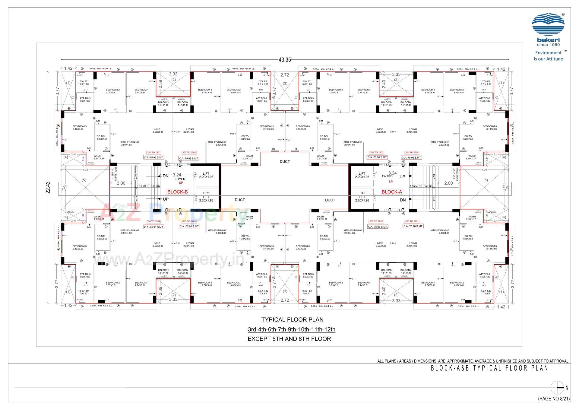 Layout of real estate project Sujal Apartment located at Vejalpur, Ahmedabad, Gujarat