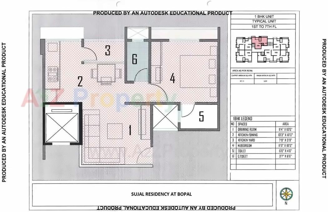 Layout of real estate project Sujal Residency located at Bopal, Ahmedabad, Gujarat