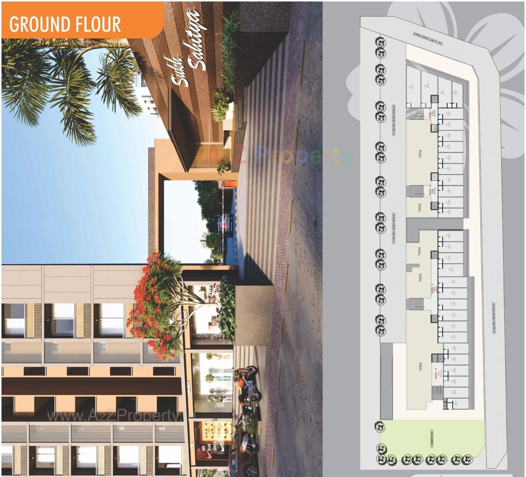 Layout of real estate project Sukh Sahitya Heights located at Ahmedabad, Ahmedabad, Gujarat
