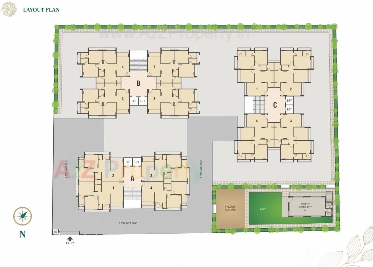 Layout of real estate project Sukirti Greens located at Ahmedabad, Ahmedabad, Gujarat