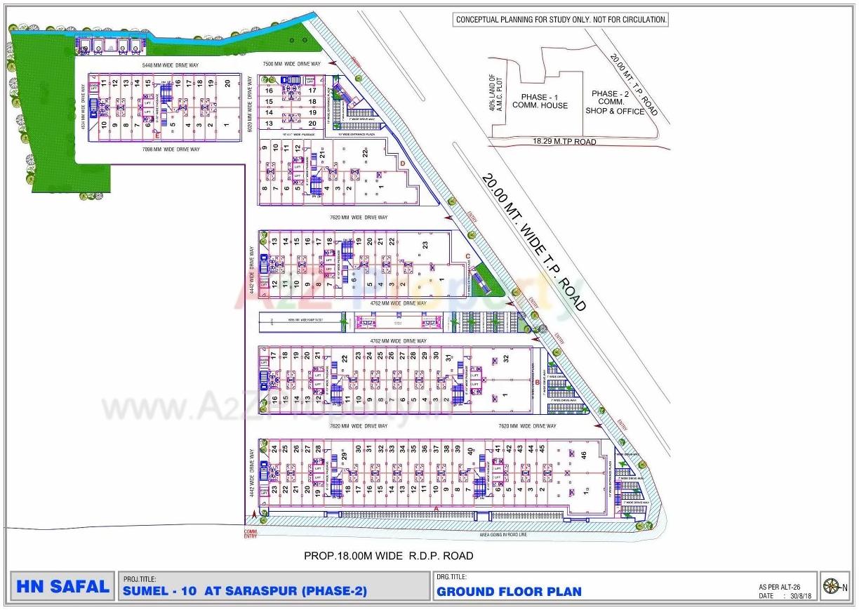 Layout of real estate project Sumel 10 (i) located at Shaher-kotda, Ahmedabad, Gujarat