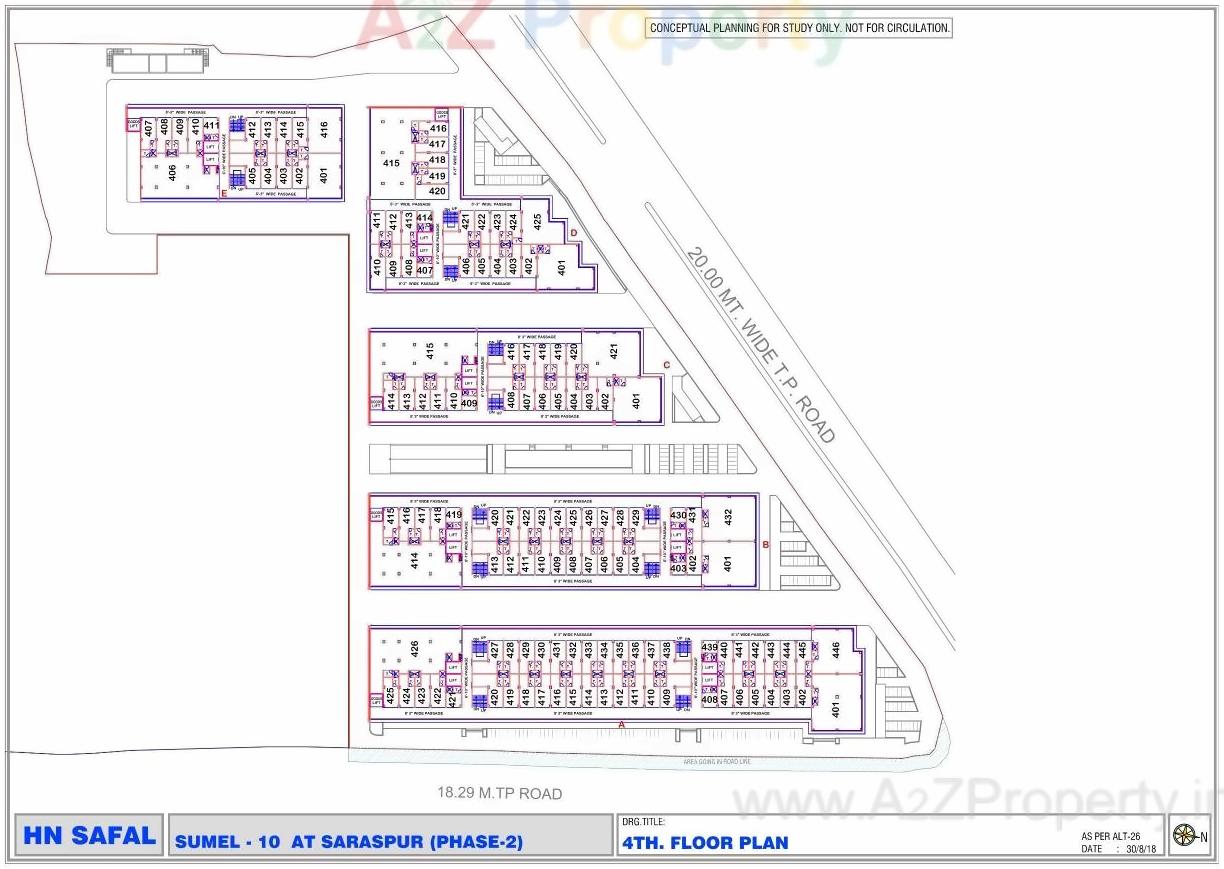 Layout of real estate project Sumel 10 (i) located at Shaher-kotda, Ahmedabad, Gujarat