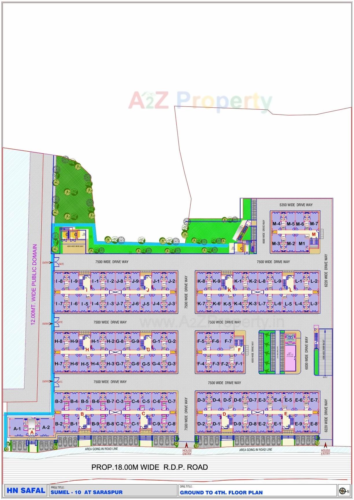 Layout of real estate project Sumel 10 located at Shaher-kotda, Ahmedabad, Gujarat