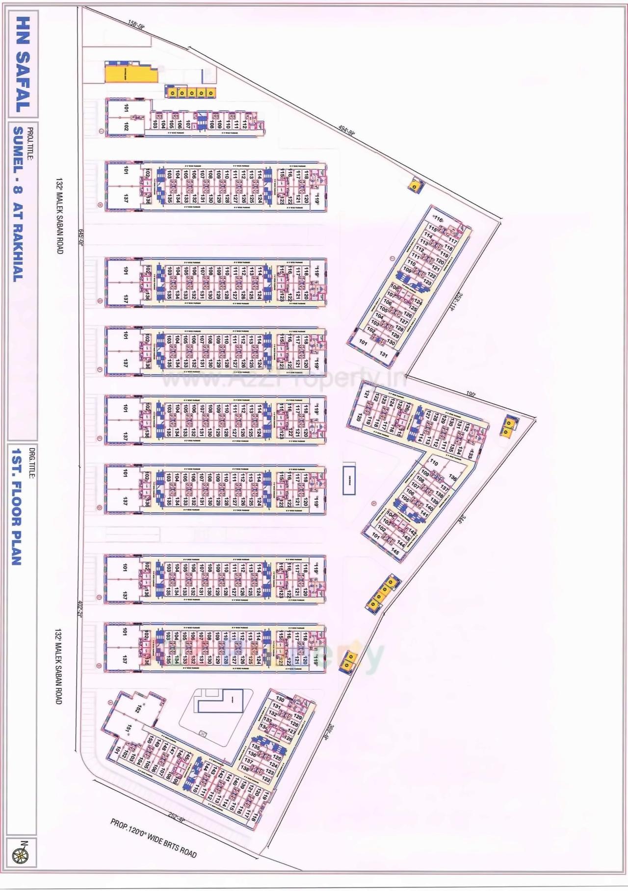 Layout of real estate project Sumel located at City, Ahmedabad, Gujarat