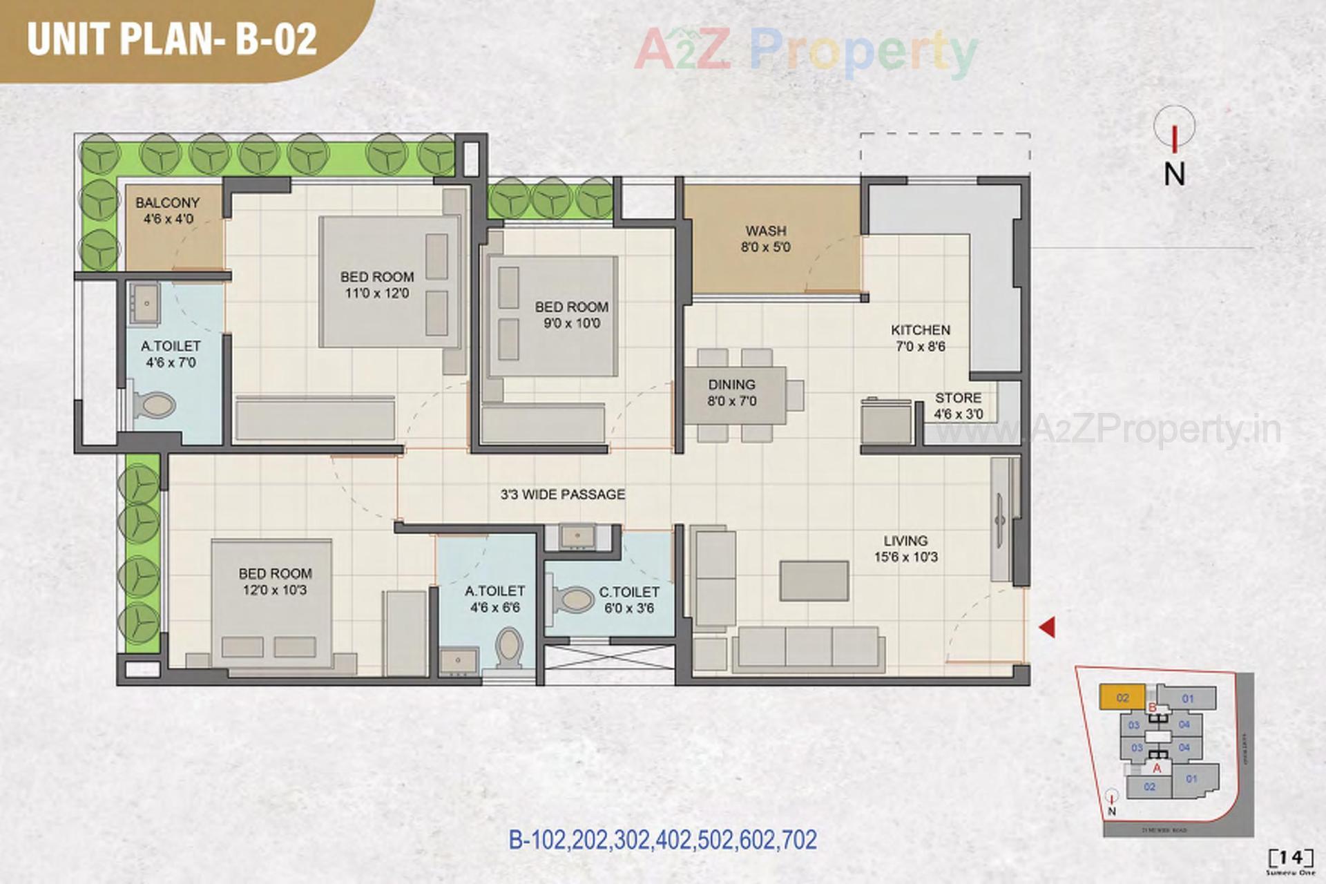 Layout of real estate project Sumeru One located at Paldi, Ahmedabad, Gujarat