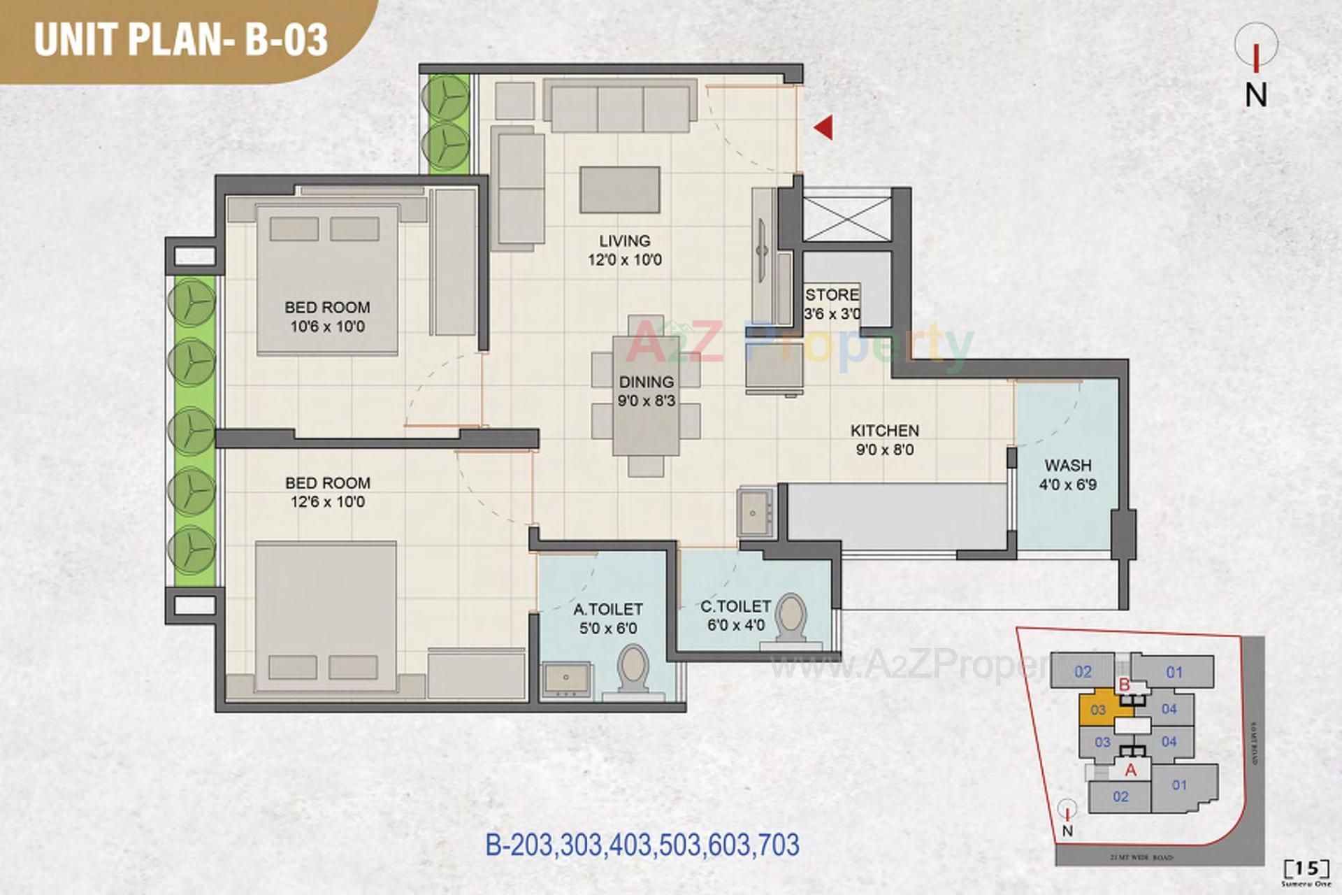 Layout of real estate project Sumeru One located at Paldi, Ahmedabad, Gujarat