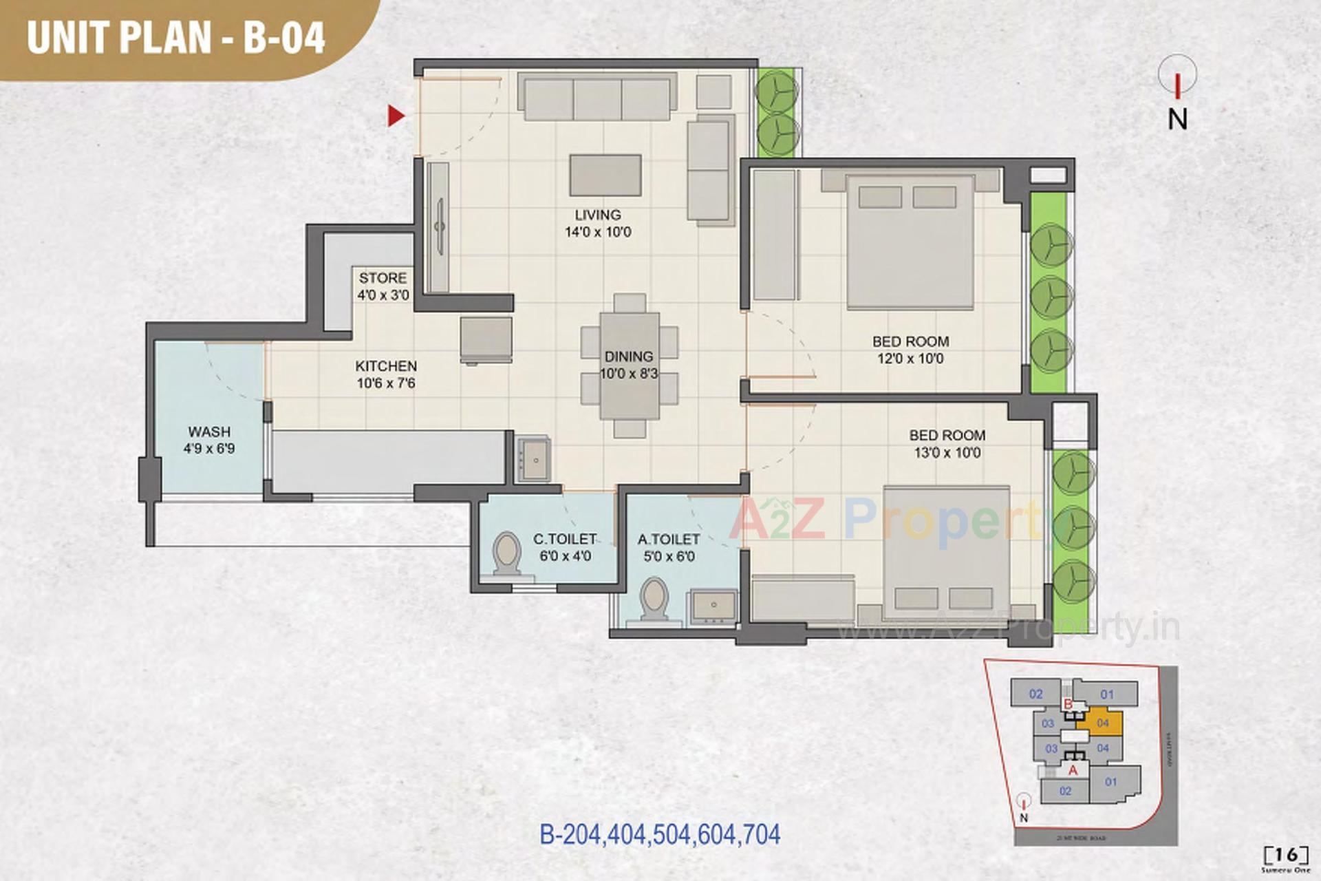 Layout of real estate project Sumeru One located at Paldi, Ahmedabad, Gujarat