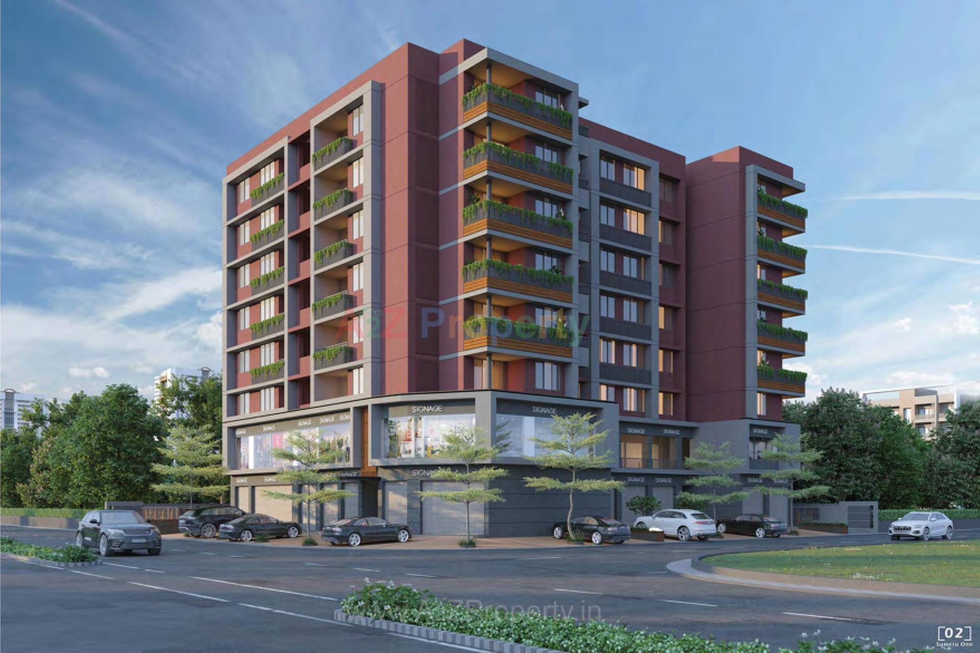 3D Elevation of real estate project Sumeru One located at Paldi, Ahmedabad, Gujarat