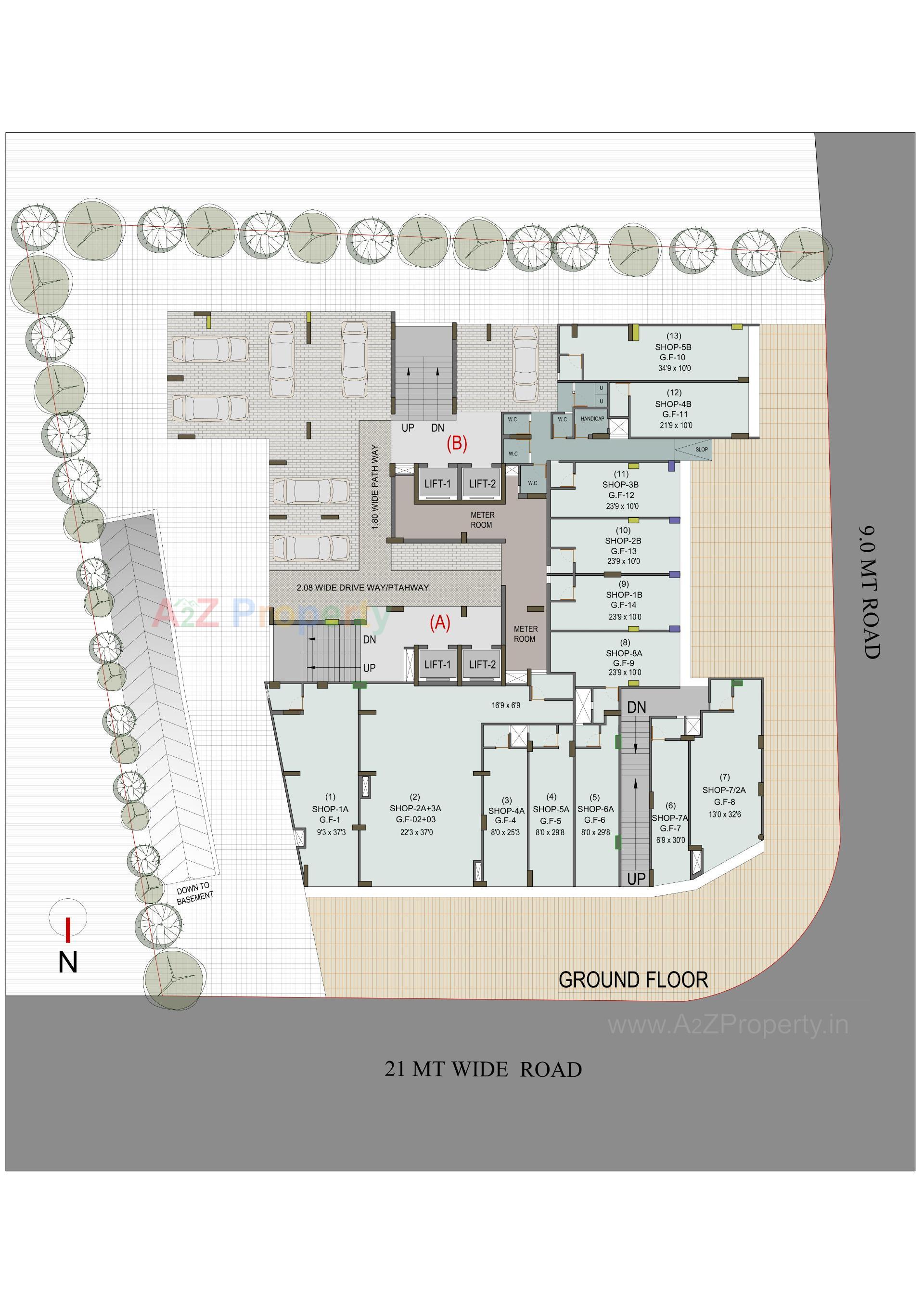 Layout of real estate project Sumeru One located at Paldi, Ahmedabad, Gujarat