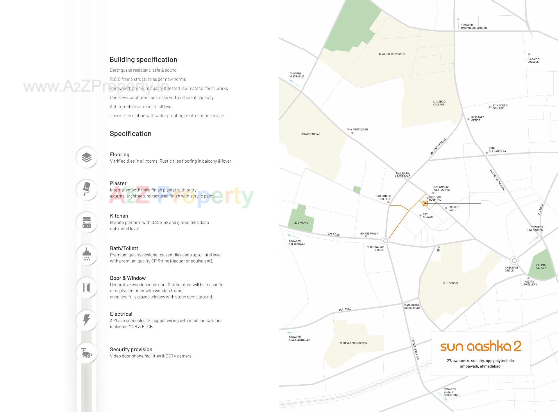 of real estate project Sun Aashka located at Paldi, Ahmedabad, Gujarat