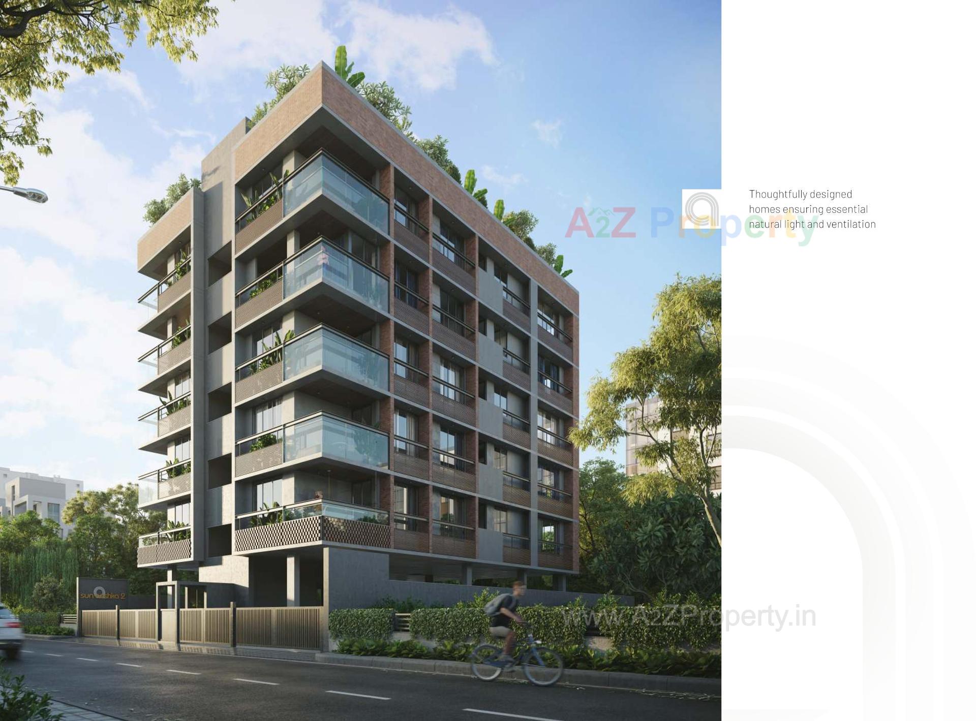 3D Elevation of real estate project Sun Aashka located at Paldi, Ahmedabad, Gujarat