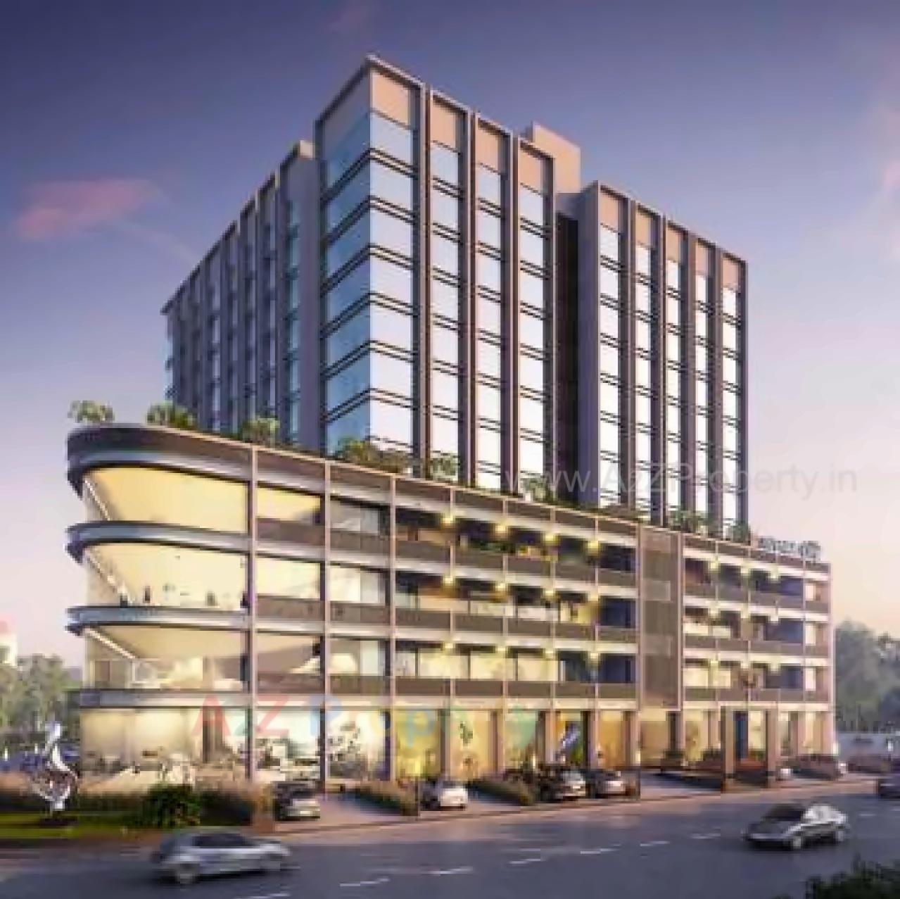 3D Elevation of real estate project Sun Avenue One located at City, Ahmedabad, Gujarat