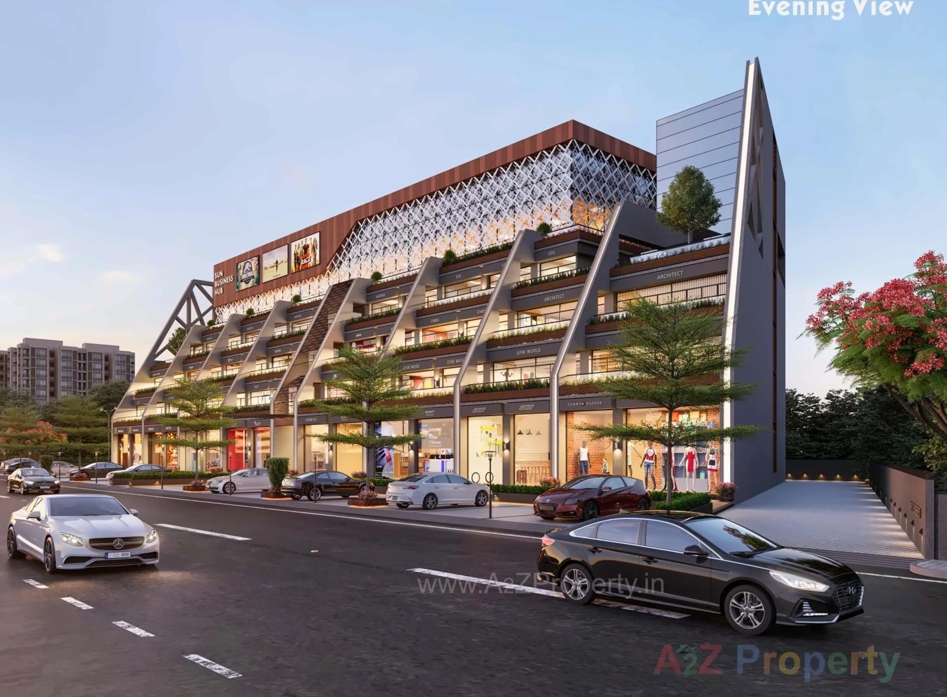 3D Elevation of real estate project Sun Business Hub located at Ahmedabad, Ahmedabad, Gujarat
