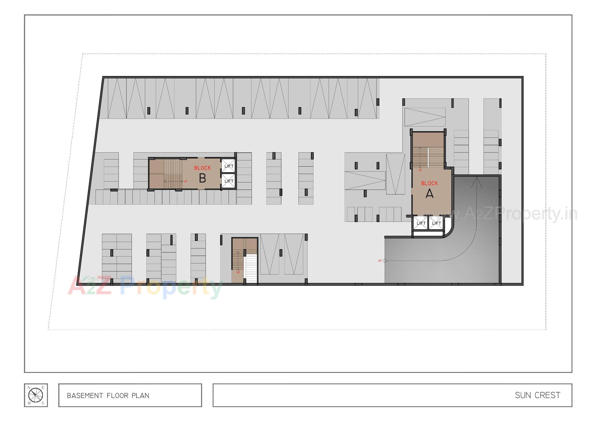 Layout of real estate project Sun Crest located at Bhadaj, Ahmedabad, Gujarat